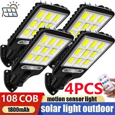 4PCS 6000W LED Solar PIR