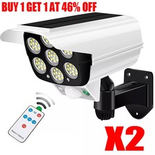 2X 77 LED Solar PIR Motion