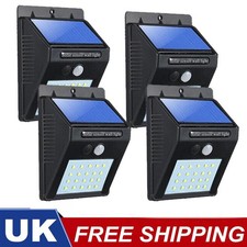 4X 20LED Solar Sensor Flood